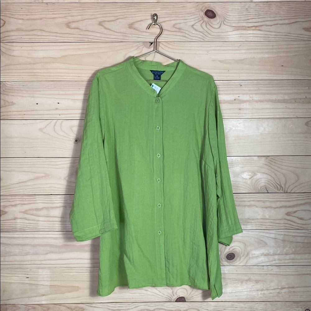 Citron Bright Green‎ Button-Up Shirt size 4x